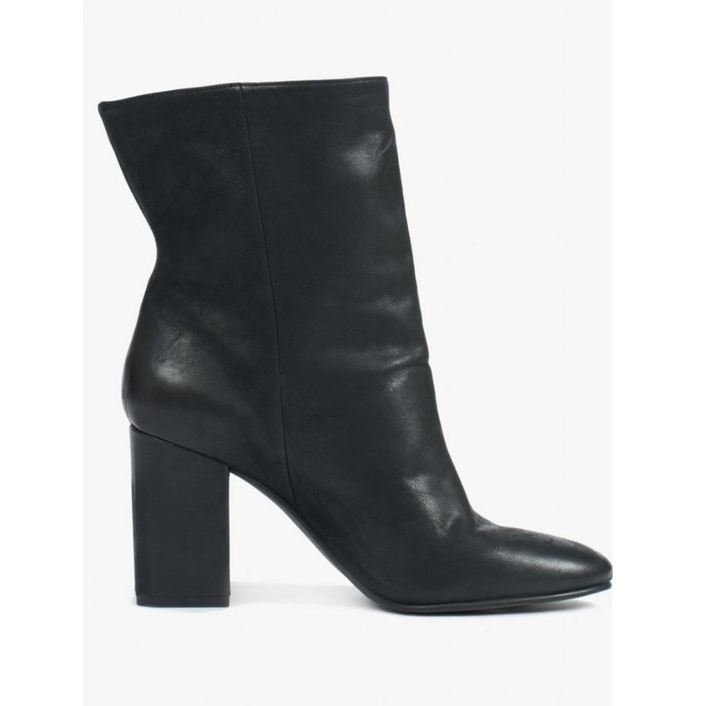 Leather Lucky Brand Block Heel Booties Size 10